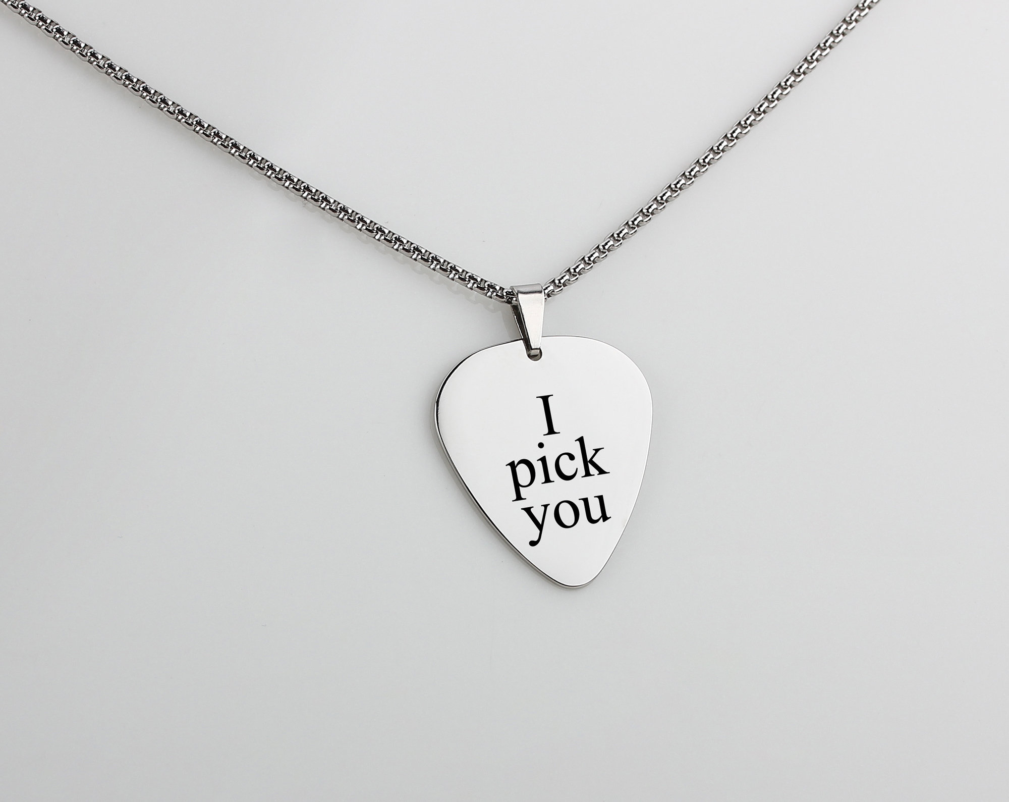 Personalized Guitar Pick Necklace 