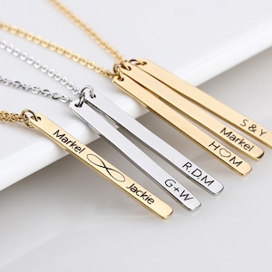 Personalized Bar Necklace, Coordinates Necklace, Custom Necklace, Delicate Necklace, Dainty Necklace, Gift for mom