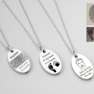 Urn Necklace for Human Ashes, Signature Memorial Necklace, Fingerprint Handwriting Necklace, Cremation Memorial Jewelry, Remembrance Gifts