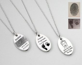 Urn Necklace for Human Ashes, Signature Memorial Necklace, Fingerprint Handwriting Necklace, Cremation Memorial Jewelry, Remembrance Gifts