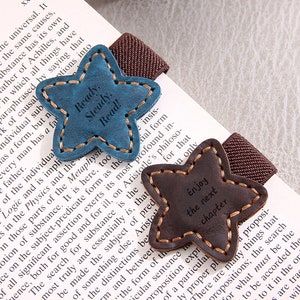 Personalized Leather Magnetic Bookmark, Leather Bookmark, Custom Leather Bookmark, Birthday Gift, Book Lover Gift, Gift for Him/her