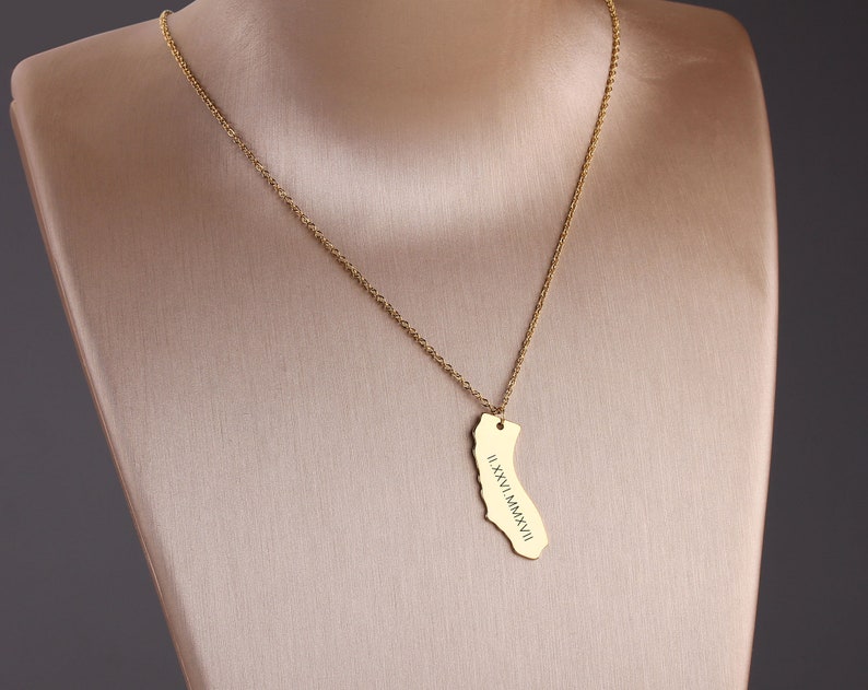Personalized Africa Pendant Necklace, Home Country Necklace, Africa Necklace, Gold Africa Necklace, Silver Homecoming Necklace image 5