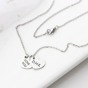 Personalized Heart Necklace, Dainty Heart Necklace, Initial Pendant, Initial Necklace, Small Custom Heart, Personalized Jewelry, Mother Gift