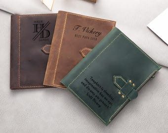 Personalized Leather Sketchbook Cover, Custom Leather Artist Case for 5.5"x8.5" / A5 sketchbook, Artist Drawing Sketch Case, Artists gifts