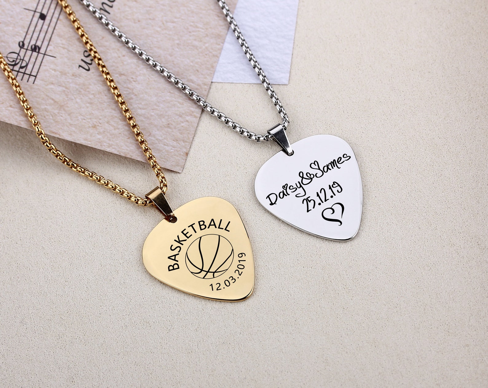 Personalized Guitar Pick Necklace Anniversary Gift Engraved Etsy Personalized guitar pick necklace anniversary gift engraved etsy