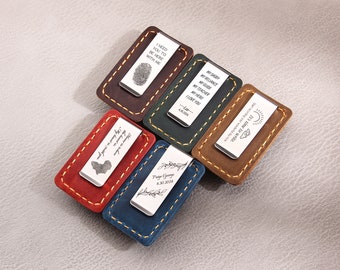 Personalisierte Stifthalter Clip, Nach Maß Text Tatsächliche Handschrift Fingerabdruck-Stifthalter, Stifthalter für Traveler Notebook Journal Cover