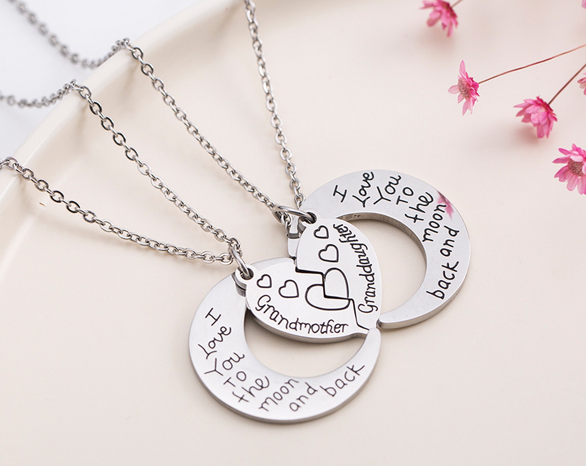 Couple Necklace With Custom Text Couple 