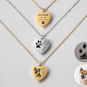 Haustier Urne Halskette, Feuerbestattung Schmuck, Haustier Portrait Schmuck, Haustier Porträt Schmuck, Haustier Verlust Geschenke, Haustier-Verlust-Asche, Asche-Halskette