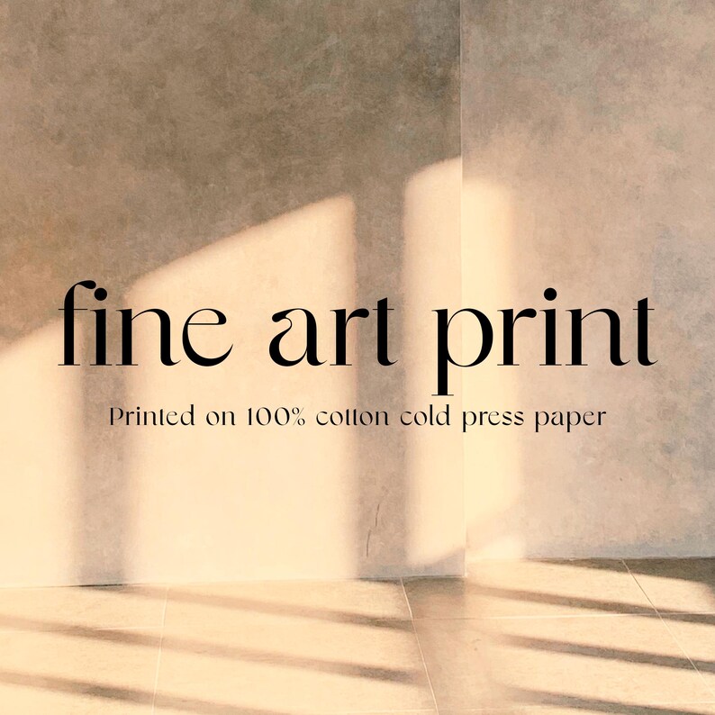 a white wall with the words fine art print printed on it