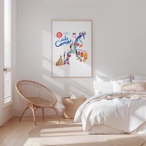 a bedroom with a bed and a chair