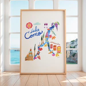 Etsy's Pick Lake Como Wall Art, Wedding Gift, Art Print, Italy Poster, Amalfi Coast, Summer Bucket List, Honeymoon Destination Vacation Art image 2