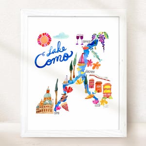 Etsy's Pick Lake Como Wall Art, Wedding Gift, Art Print, Italy Poster, Amalfi Coast, Summer Bucket List, Honeymoon Destination Vacation Art image 1
