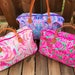 Monogram Lilly Inspired Weekender Bag, Personalized Duffle Bag, Luggage Monogrammed Preppy, Bridesmaids Gift, Vacation Gift