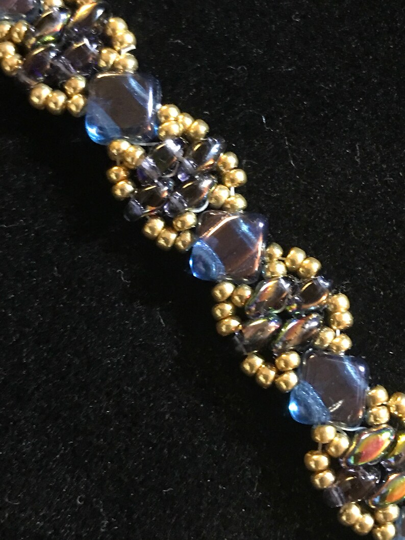 Tanzanite Color Silky Bead Stacking Bracelet