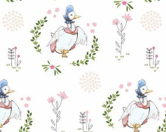 Craft Cotton Peter Rabbit Mrs Tiggy Winkle pink FQ-1//2m 100/%cotton free P/&P