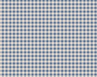 Creating Memories Woven- Gingham Blue - 1/2 yard