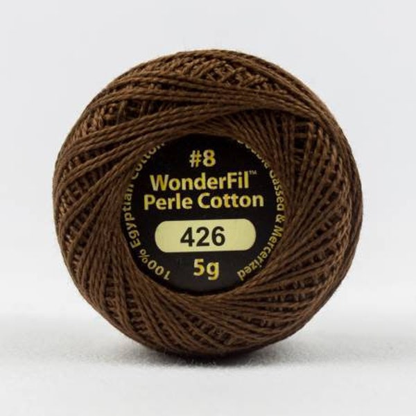 Eleganza 426 8wt 5-Gram Solid Perle Cotton Ball 42yd Baker's Chocolate