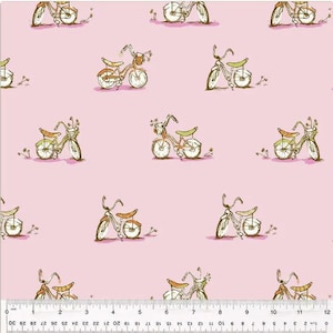 Studio Edit Dream Bike in Pink by Heather Ross for Windham Fabrics - 1/2 Yard