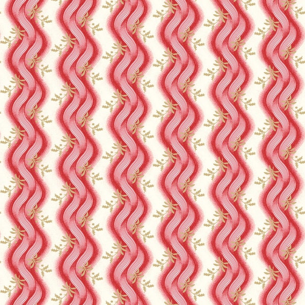 Red Zig Zag Fern from American Beauty by Robyn Pandolph for Maywood Studio - 1/2 yard