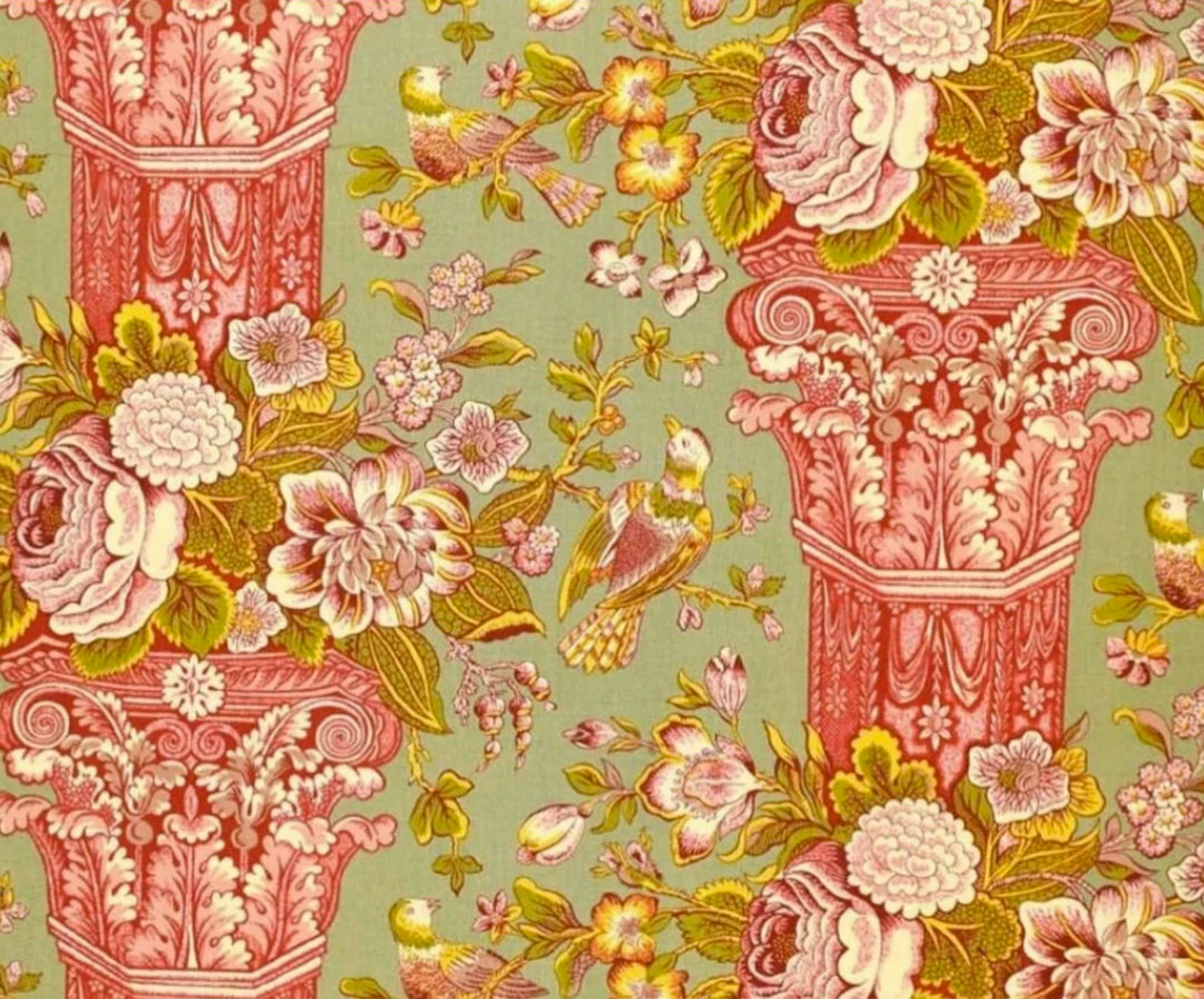 Cloverdale House Columns in Bluegreen by Di Fordhall for Etsy