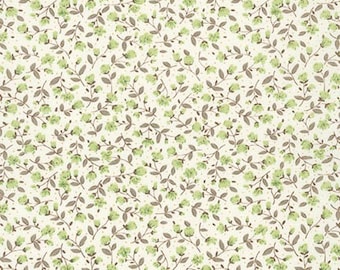 Buds in Green from the Sevenberry Petite Fleurs Collection for Robert Kaufman - 1/2 Yard