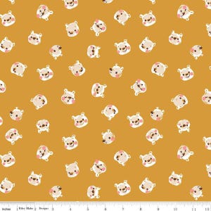 Pooh Brain Gold from 100 Aker Woods by Jill Howarth for Riley Blake Designs - 1/2 yard