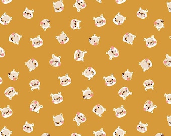 Pooh Brain Gold from 100 Aker Woods by Jill Howarth for Riley Blake Designs - 1/2 yard