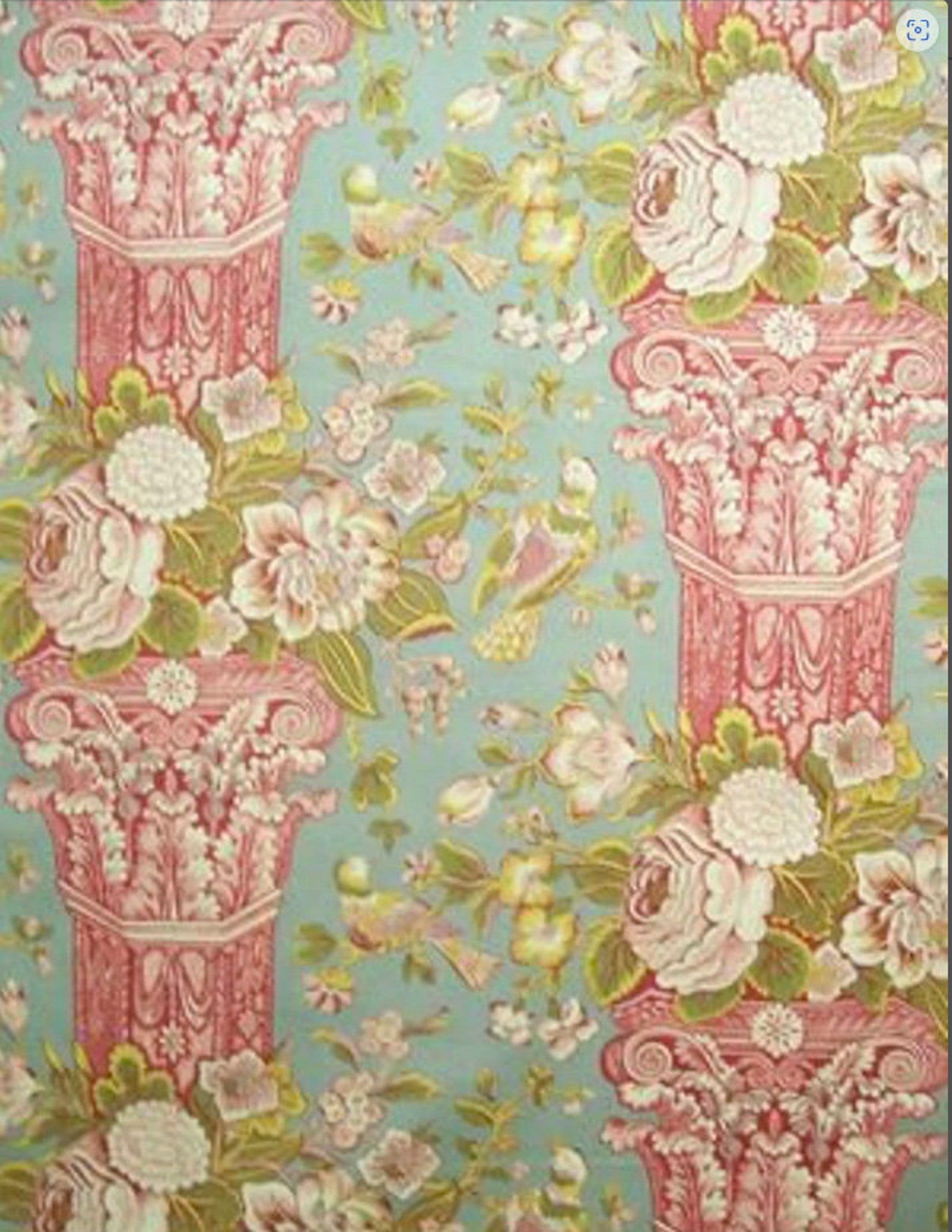 Cloverdale House Columns in Bluegreen by Di Fordhall for Etsy