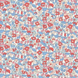 Liberty Fabrics - The Carnaby Collection Retro Indigo Piccadilly Poppy B - 1/2 yard