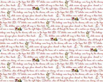 Christmas Joys Text in White by Cottage Mama for Riley Blake Designs - 1/2 yard