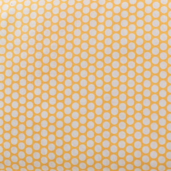 Honeycomb Dots by Kei -- White Dots on Yellow - 1/2 Yard