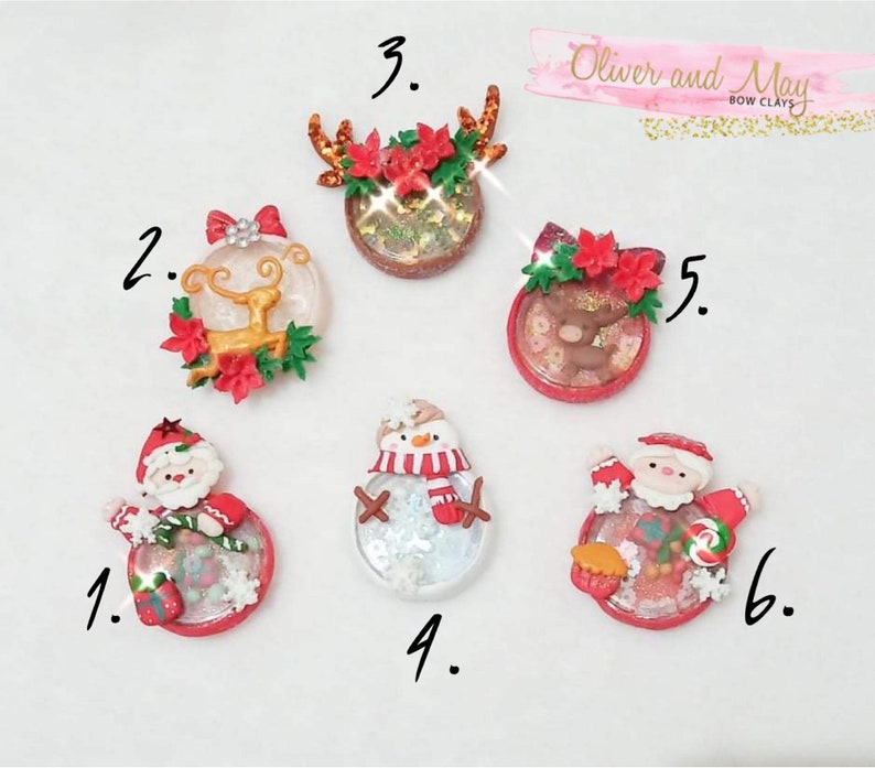 USA buyers No Free Shipping Christmas Shakers Bow Clay Embellishments please see description No Further Discount