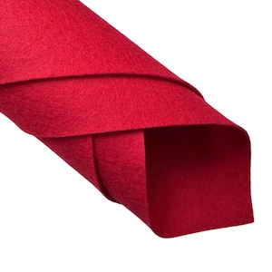 1 mm dicker roter Merino Wollfilz 8 x 11 Zoll Platte - Nr. 07- Reiner Wollfilz - Australische Merinowolle