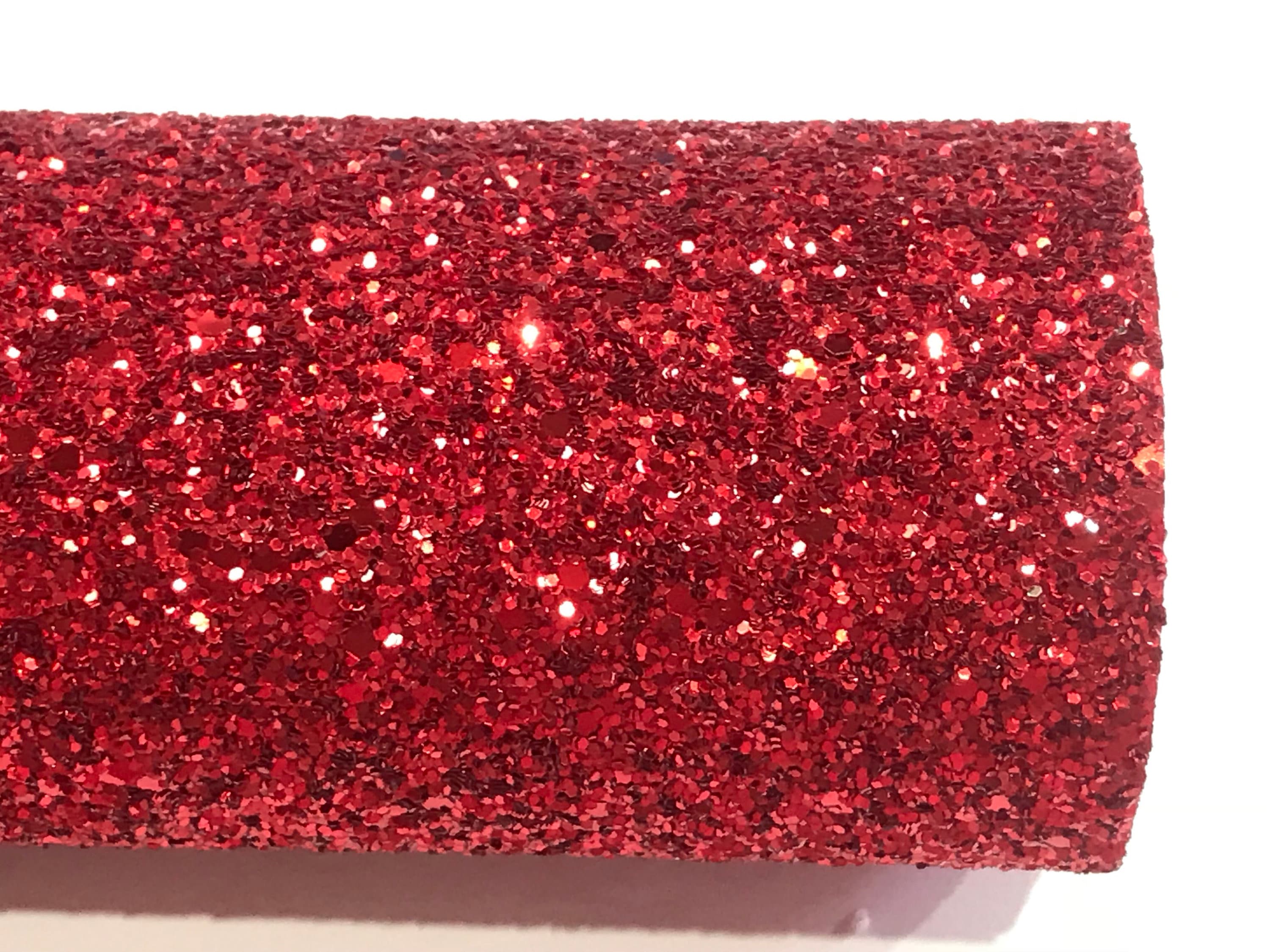 Red Chunky Glitter Fabric Sheet 0.9mm Thick Etsy Australia