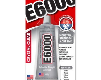 E6000 Clear Adhesive Industrial Strength - 40.2g 1oz 29.5ml (road freight only, no international orders)