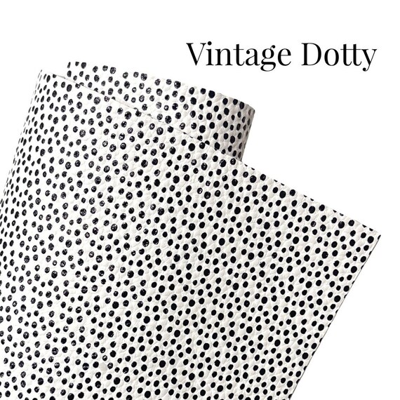 Vintage White and Black Dotty Faux Leatherette from Franchi-a-Pipo London Il_570xn
