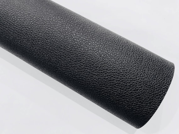 Thin 0.7mm Black Leatherette Sheet A4 8X11 or A5 Size Black Faux