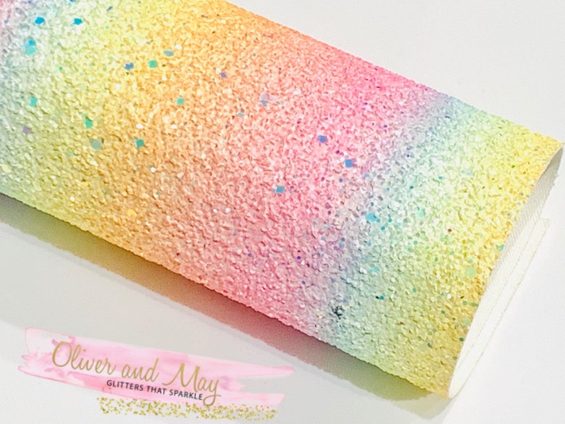 Pastel Rainbow Chunky Glitter
