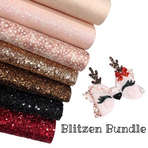 Blitzen Beauty Bow Glitter Leather Bundle