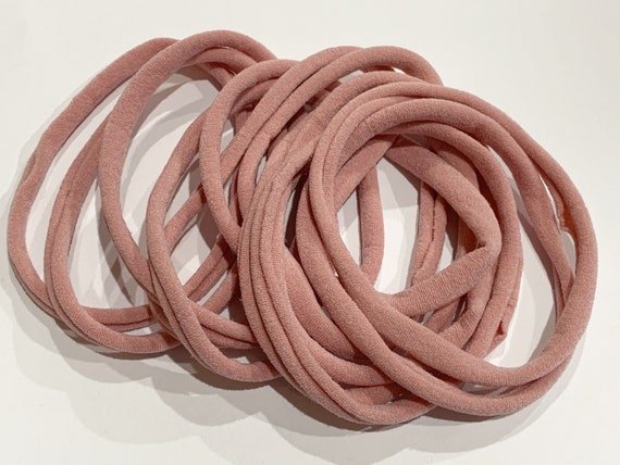 DUSTY PINK | Thin Wholesale Nylon Headbands 6mm Thin 26cm Super Stretchy Baby Toddler Nylon Headbands Il_570xn