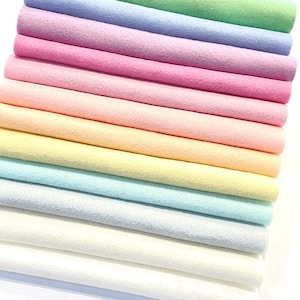 Pastel Rainbow Merino Wool Felt 12 Sheet Bundle - 8" X 12" Felt Sheet Bundle