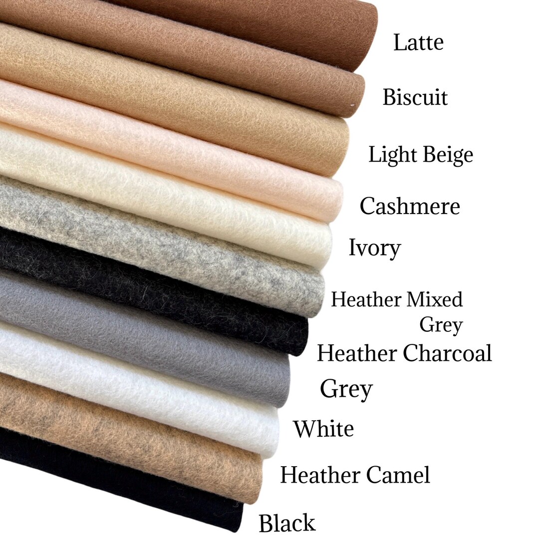 Neutral Pure Wool Felt 11 Sheet Bundle - Etsy