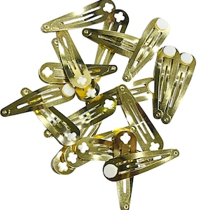 Gold Snap Clip With Glue Pad - 50mm - 10 /50 Pack