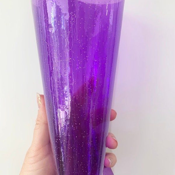 Purple Clear Glitter PVC Sheets