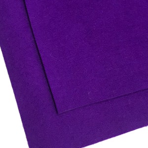 1mm Violet Purple Merino Wool Felt 8 x 11 Sheet No. 32 Pure Wool Felt Australian Merino Wool image 2