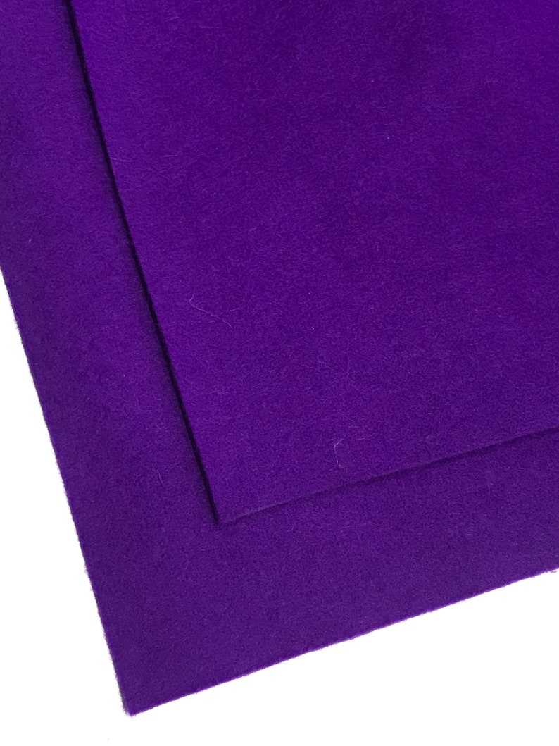 1mm Violet Purple Merino Wool Felt 8 x 11 Sheet No. 32 Pure Wool Felt Australian Merino Wool image 2