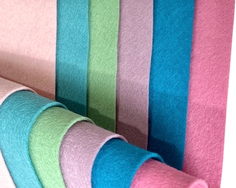 Summertime 6 Sheet Bundle Pure Merino Wool Felt