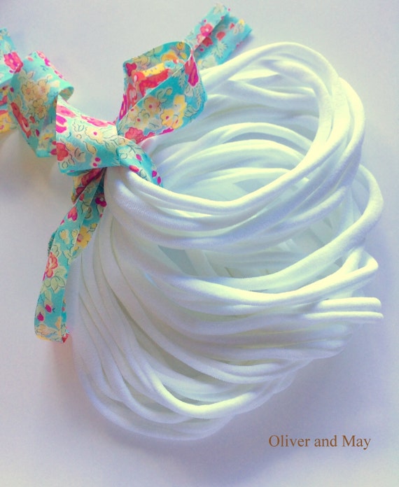 SKINNY 5 Pieces WHOLESALE elastic baby nylon headbands one size fits all