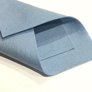 1 mm Light Sky Blue Merino Wollfilz 8 x 11 "Blatt - Nr. 75- Reiner Wollfilz - Australische Merinowolle