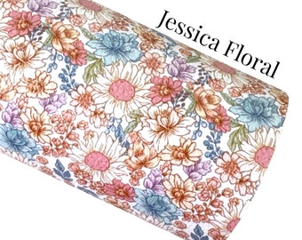 Jessica Floral Faux Leatherette Sheet for Bows and Earrings